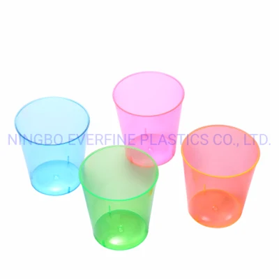 Produtos plásticos de vidro shot neon descartável de 2 onças (PS)